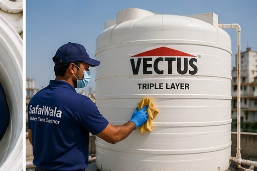 Office tank cleaning, final wipe-down