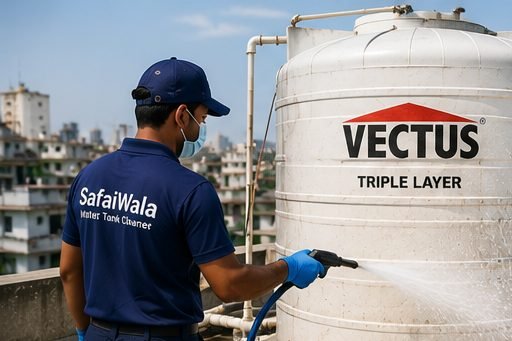 Residential water tank cleaning